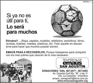 Campaña publicada en PERU21. Líder de los Diarios Tabloides Serios. 320,000 Lectores