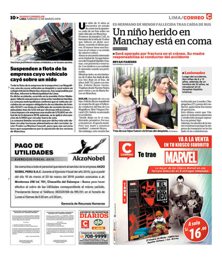 Avisos de Utilidades en La Rqazon, Expreso, El Comercio Nacional, TROME, Peru 21, OJO Nacional o CORREO Lima Avisos de Utilidades en La Rqazon, Expreso, El Comercio Nacional, TROME, Peru 21, OJO Nacional o CORREO Lima