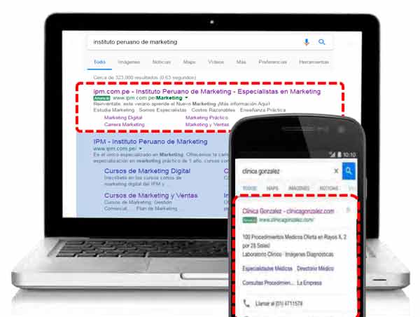 Google Ads Search Publicidad busquedas desktop mobile - AdPublis
