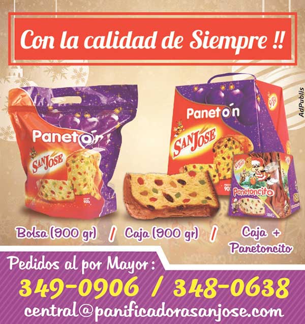 Panetones San Jose avisos 4x2 Soluciones de Marca en 1 semana en 4 diarios ademas de Trome que es ideal para consumo masivo que no pueden llegar a tener una publicidad agresiva por TV