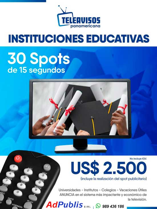 TELEAVISOS Educacion 30 avisos Panamericacana TV con AdPublis TELEAVISOS Educacion 30 avisos Panamericacana TV con AdPublis
